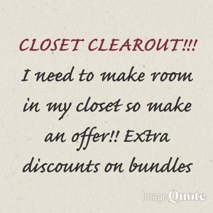 CLOSET CLEAROUT!!